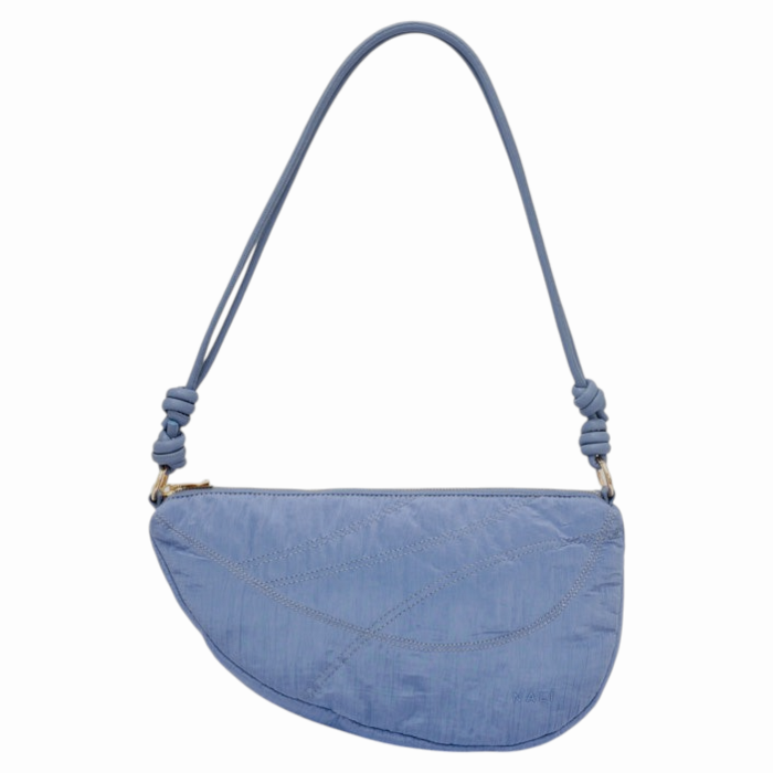 Borsa donna NALI' a spalla mod. Holly mezza luna in tessuto effetto seta con impunture