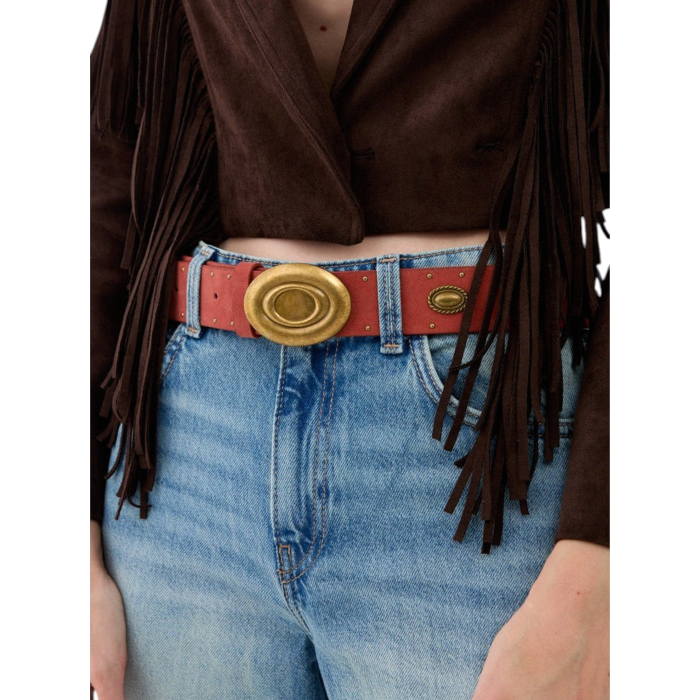 Cintura donna NALI' modello West con fibbia effetto ottone 105 cm