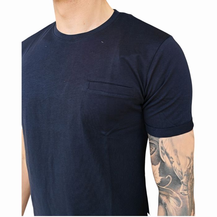 T-shirt uomo GIANNI LUPO 100% cotone extrafine girocollo e taschino a filo