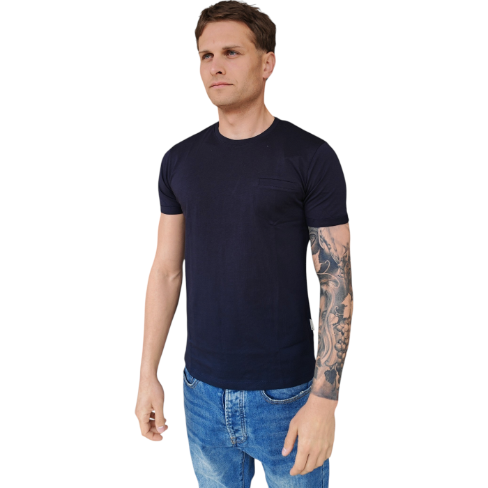 T-shirt uomo GIANNI LUPO 100% cotone extrafine girocollo e taschino a filo