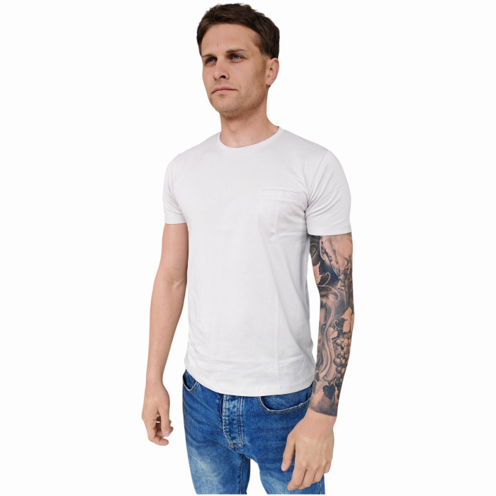 T-shirt uomo GIANNI LUPO 100% cotone extrafine girocollo e taschino a filo