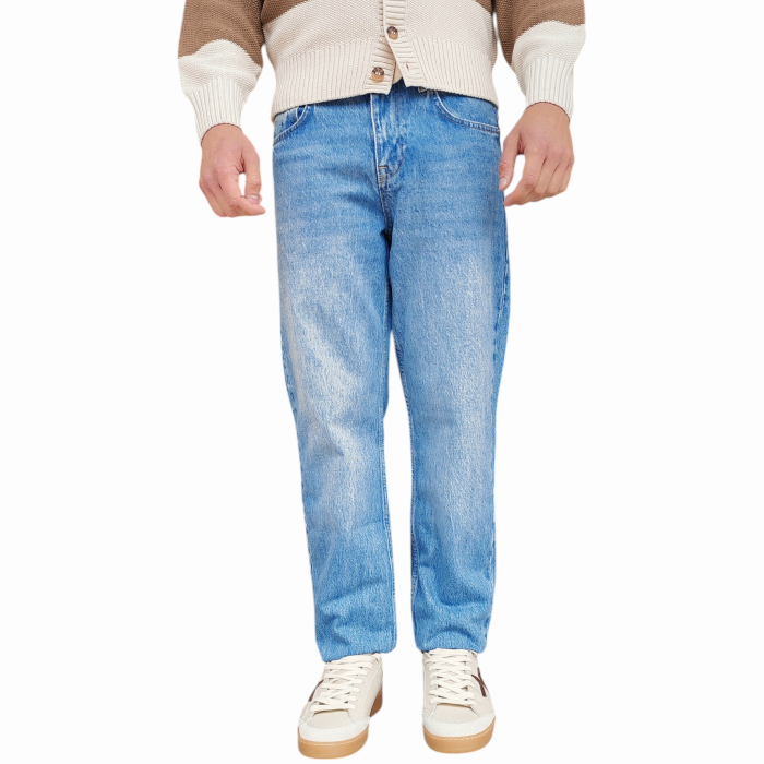 Jeans uomo IMPERIAL baggy fit 100% cotone non elasticizzato lavaggio chiaro