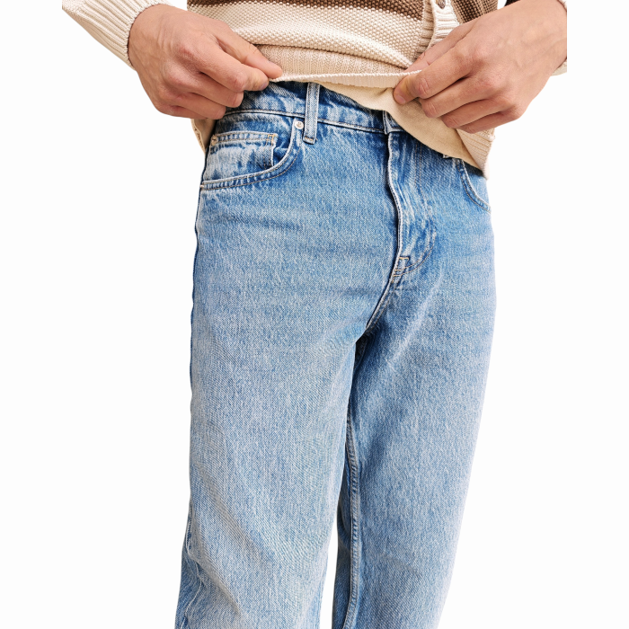 Jeans uomo IMPERIAL baggy fit 100% cotone non elasticizzato lavaggio chiaro