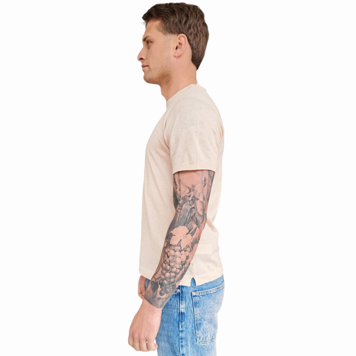 T-shirt uomo BERNA 100% cotone in maglina girocollo tinta unita orli a coste 