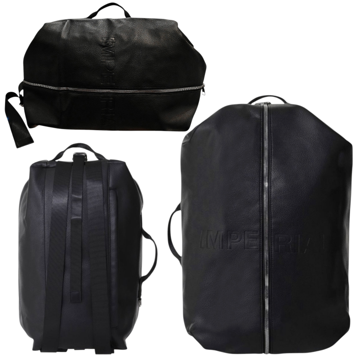 Zaino uomo IMPERIAL trasformabile in borsa viaggio ecopelle martellata