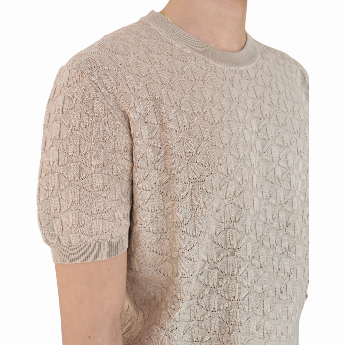 T-shirt uomo GIANNI LUPO in magliana misto viscosa con pattern in rilievo