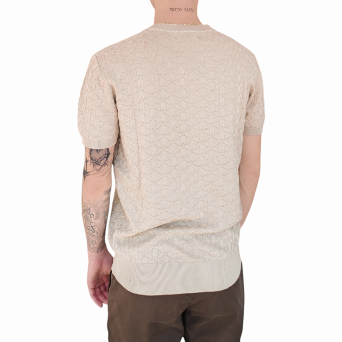 T-shirt uomo GIANNI LUPO in magliana misto viscosa con pattern in rilievo