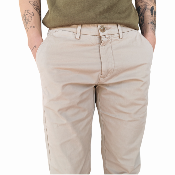 Pantalone uomo GIANNI LUPO slim fit basic in fresco cotone tasche America