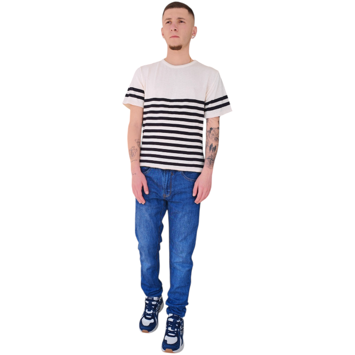 T-shirt uomo IMPERIAL in maglina 100% cotone a righe maniche corte 