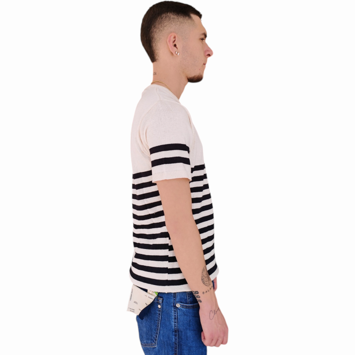 T-shirt uomo IMPERIAL in maglina 100% cotone a righe maniche corte 