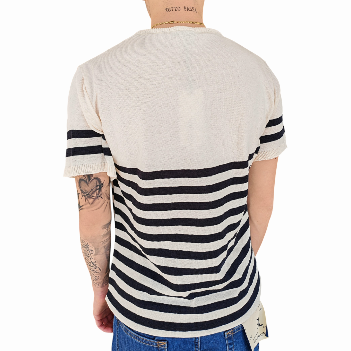 T-shirt uomo IMPERIAL in maglina 100% cotone a righe maniche corte 