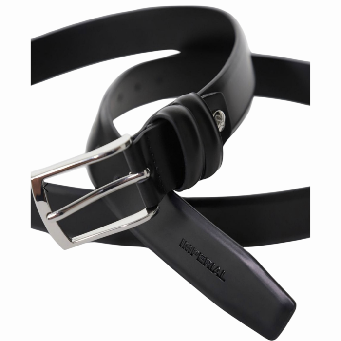 Cintura uomo IMPERIAL in vera pelle liscia con fibbia in acciaio