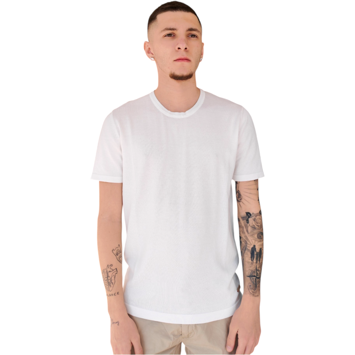 Maglia uomo GIANNI LUPO misto viscosa maglina muscle fit manica corta girocollo