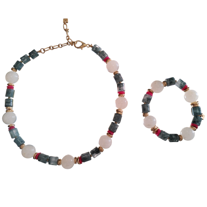 Collana donna NALI' in resina con perline e sfere modello Clio