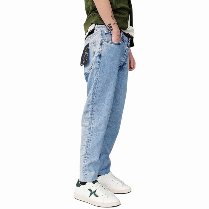 Jeans uomo IMPERIAL baggy fit cropped lavaggio chiaro