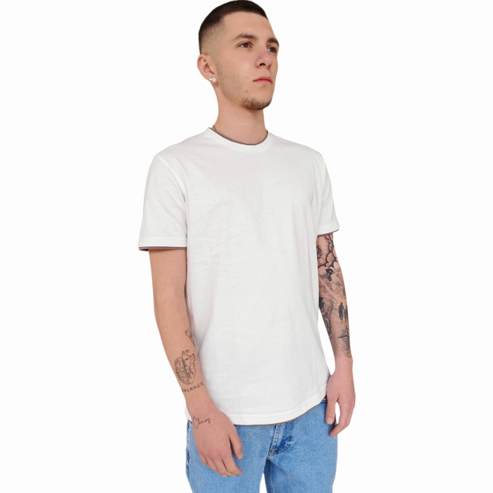 T-shirt uomo IMPERIAL 100% cotone girocollo con orli doppi a contrasto