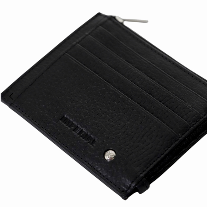 Porta card e monete uomo IMPERIAL 100% pelle effetto martellata