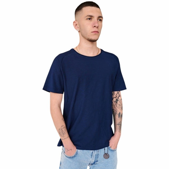 T-shirt uomo IMPERIAL regular fit 100% cotone effetto fiammato collo ampio