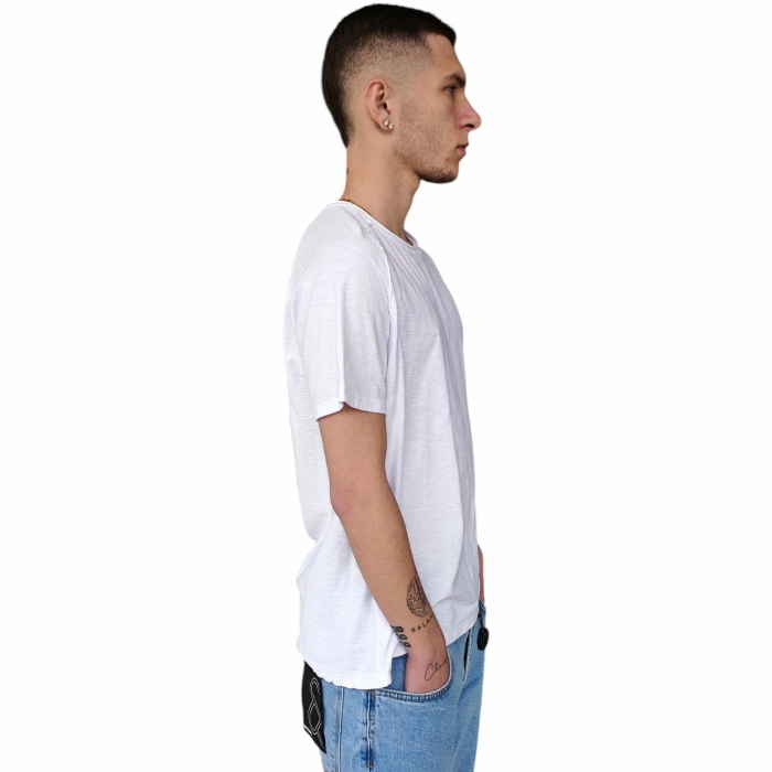 T-shirt uomo IMPERIAL regular fit 100% cotone effetto fiammato collo ampio