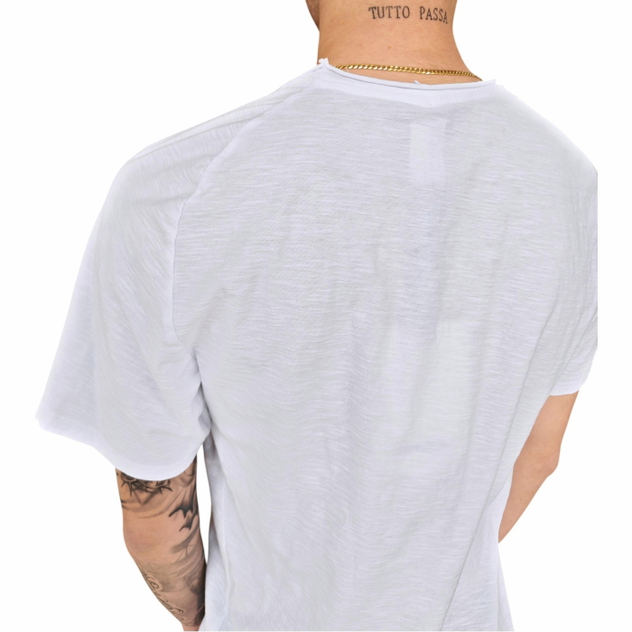 T-shirt uomo IMPERIAL regular fit 100% cotone effetto fiammato collo ampio