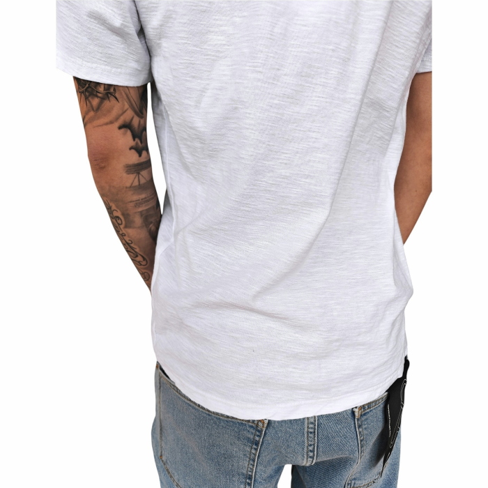 T-shirt uomo IMPERIAL regular fit 100% cotone effetto fiammato collo ampio