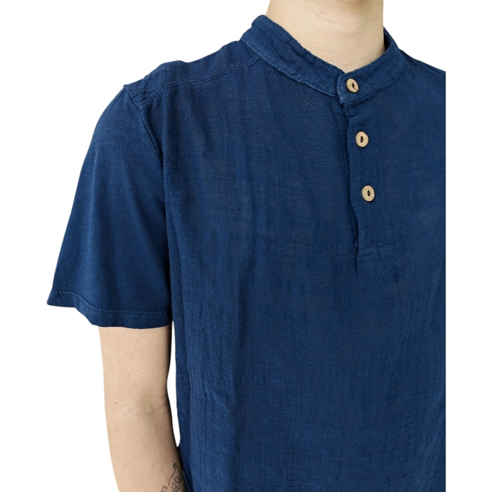 T-shirt uomo IMPERIAL 100% cotone fiammato collo koreano con bottoni