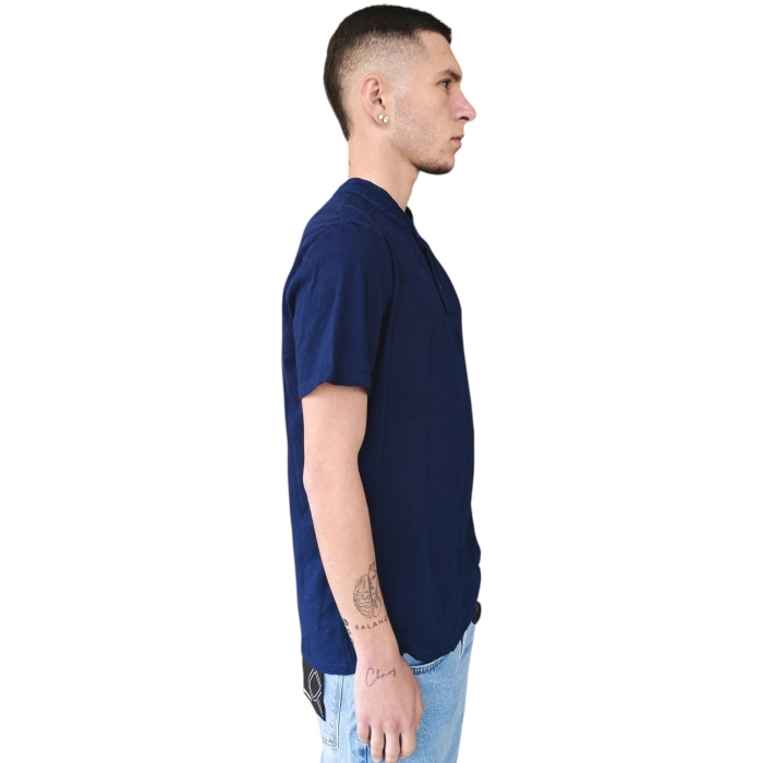T-shirt uomo IMPERIAL 100% cotone fiammato collo koreano con bottoni