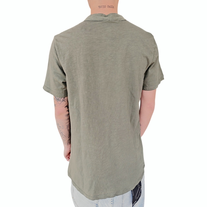 T-shirt uomo IMPERIAL 100% cotone fiammato collo koreano con bottoni