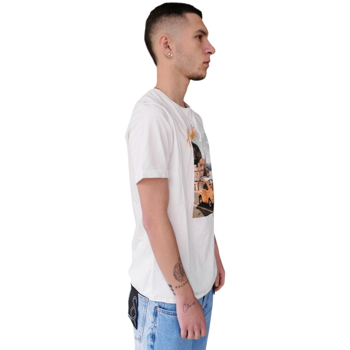 T-shirt uomo BERNA 100% cotone con stampa e ricamo