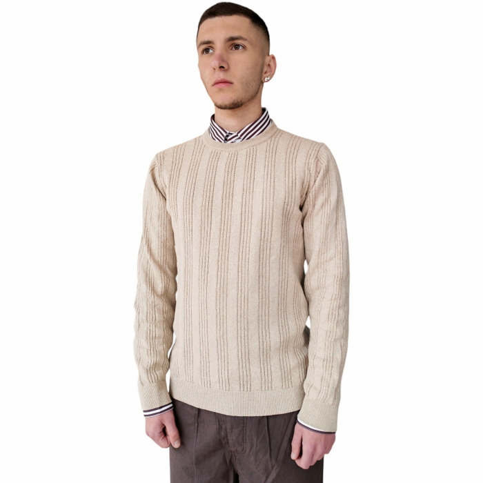 Maglia uomo IMPERIAL misto cotone/lino girocollo effetto melange
