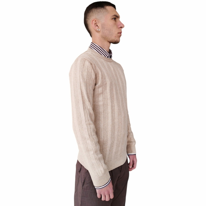 Maglia uomo IMPERIAL misto cotone/lino girocollo effetto melange