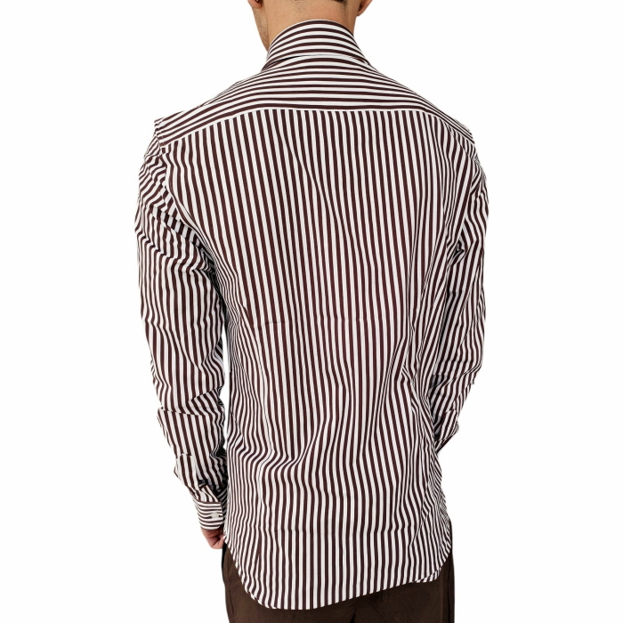 Camicia uomo GIANNI LUPO slim fit in cotone tech elasticizzato a righe collo classico