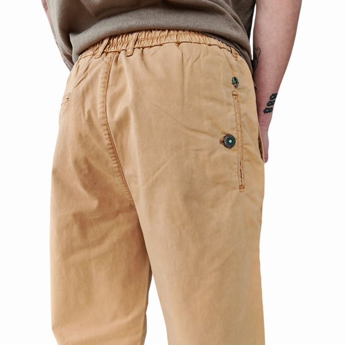 Pantalaccio uomo BERNA gabardina fresco cotone regular fit pinces e coulisse