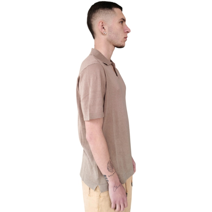 Polo uomo BERNA 100% cotone regular fit collo Derby senza bottoni manica corta