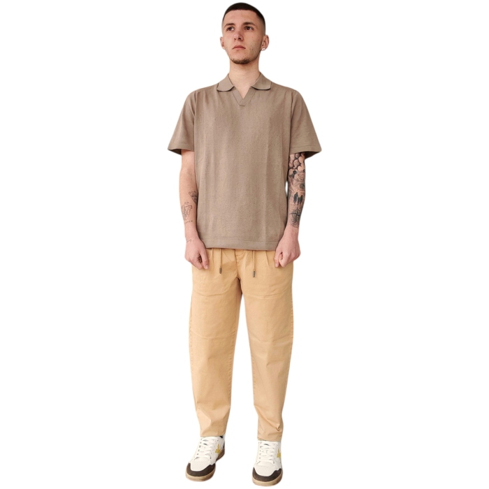 Polo uomo BERNA 100% cotone regular fit collo Derby senza bottoni manica corta