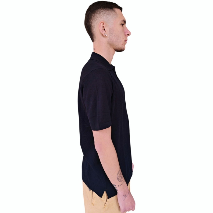 Polo uomo BERNA 100% cotone regular fit collo Derby senza bottoni manica corta