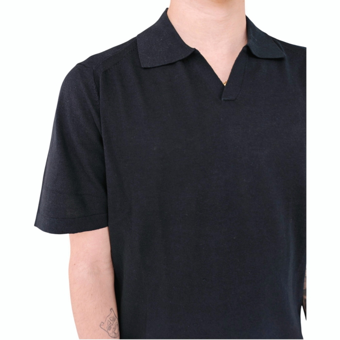 Polo uomo BERNA 100% cotone regular fit collo Derby senza bottoni manica corta