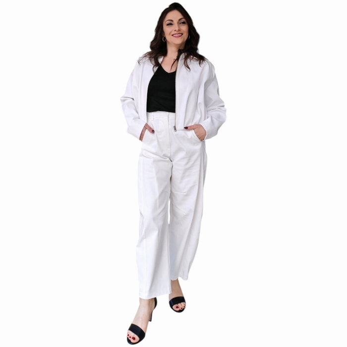 Giubotto donna IMPERIAL mod. bomber 100% cotone crop fondo arricciato
