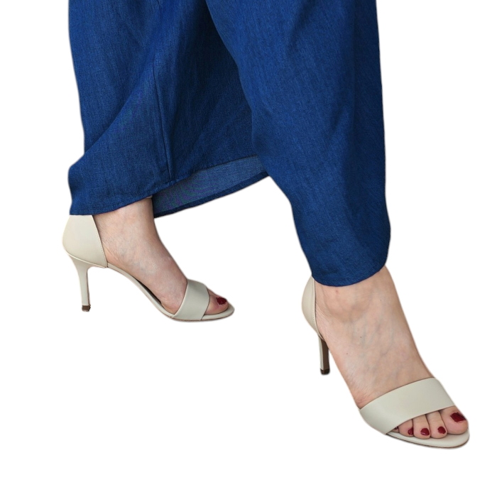 Tuta donna BERNA ampia jumpisit in chambray 100% lyocell con bretelle