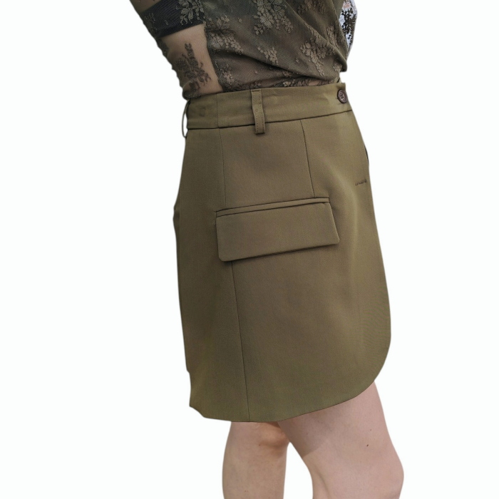Shorts donna IMPERIAL effetto gonna doppio tessuto e tasche frontali