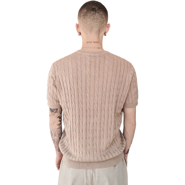 T-shirt uomo IMPERIAL 100% cotone in maglina lavorazione a trecce girocollo