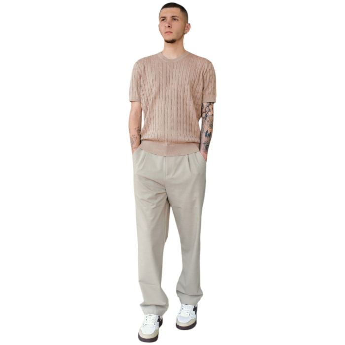 T-shirt uomo IMPERIAL 100% cotone in maglina lavorazione a trecce girocollo