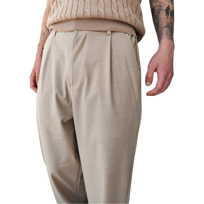 Pantalone uomo GIANNI LUPO ultra light misto viscosa gamba dritta con pinces