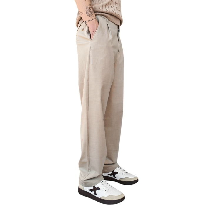 Pantalone uomo GIANNI LUPO ultra light misto viscosa gamba dritta con pinces