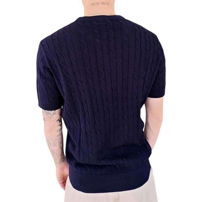 T-shirt uomo IMPERIAL 100% cotone in maglina lavorazione a trecce girocollo