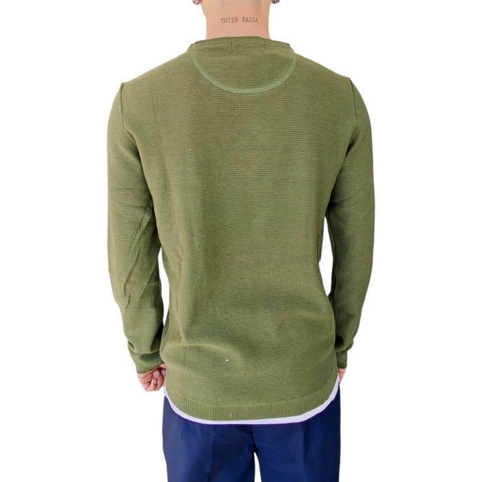 Maglia uomo GIANNI LUPO 100% cotone righe orizzontali orli doppio tessuto
