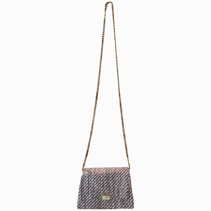 Borsa donna NALI' mod. Mara mini a spalla  in tessuto effetto fili intrecciati