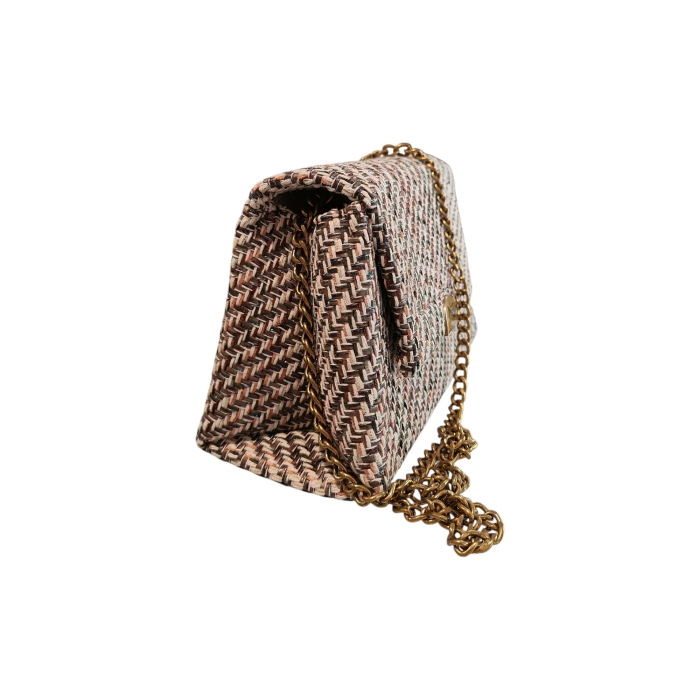 Borsa donna NALI' mod. Mara mini a spalla  in tessuto effetto fili intrecciati