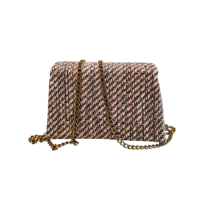 Borsa donna NALI' mod. Mara mini a spalla  in tessuto effetto fili intrecciati