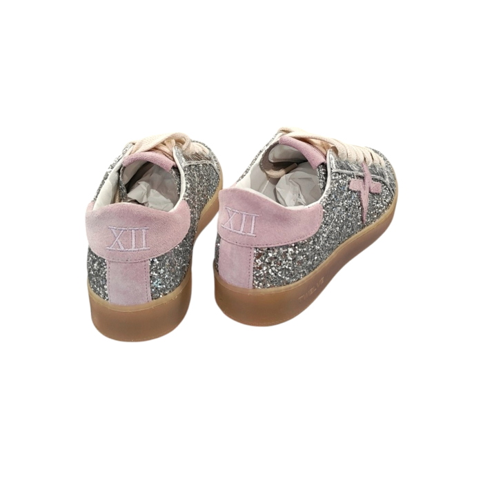 Sneakers donna TWELVE classic artigianali con strass suola caucciù plantare memory